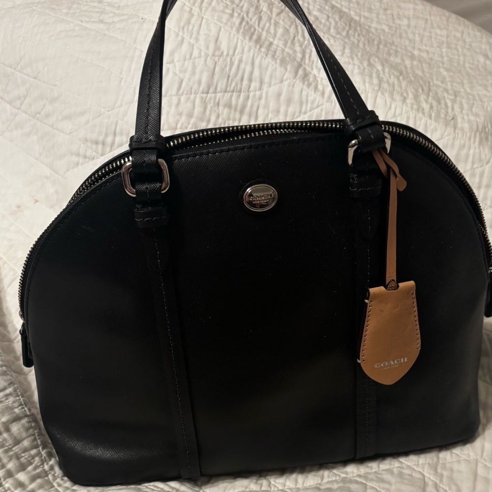 Coach Black Leather Women's Bag